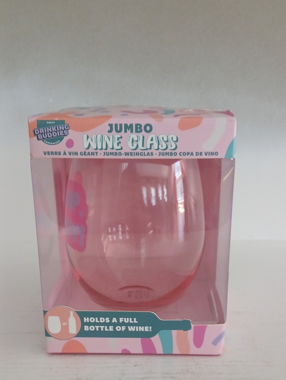 Jumbo Pink Wine Glass